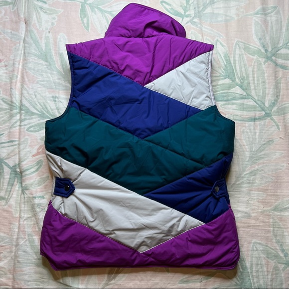 Patagonia Mirror Lake Vest Reversible Puffer Jacket Colorblock Warm Winter Large - Picture 3 of 10